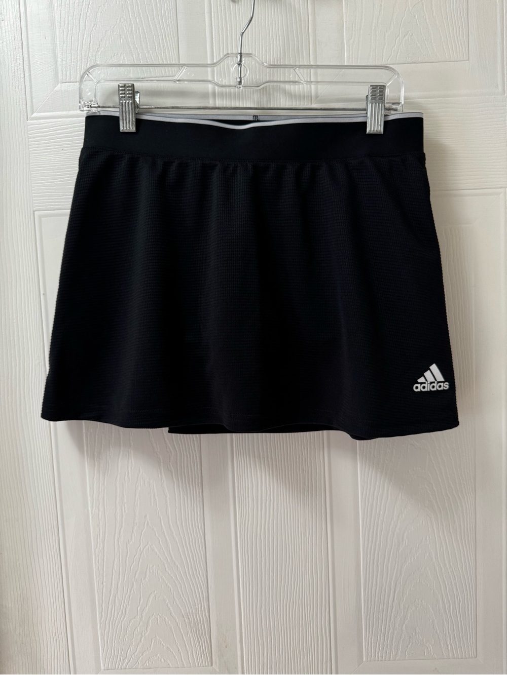 adidas Black Circle Skater Skirt with White Logo